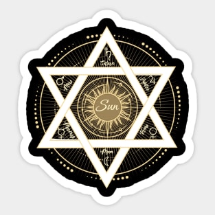 Astrological HexagramEmblem Sticker